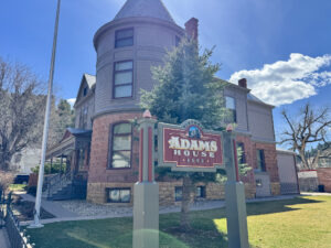 Exterior of the Adams Museum showcasing Deadwood’s history in Deadwood, South Dakota.
